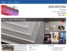 Tablet Screenshot of acrylicdesignus.com